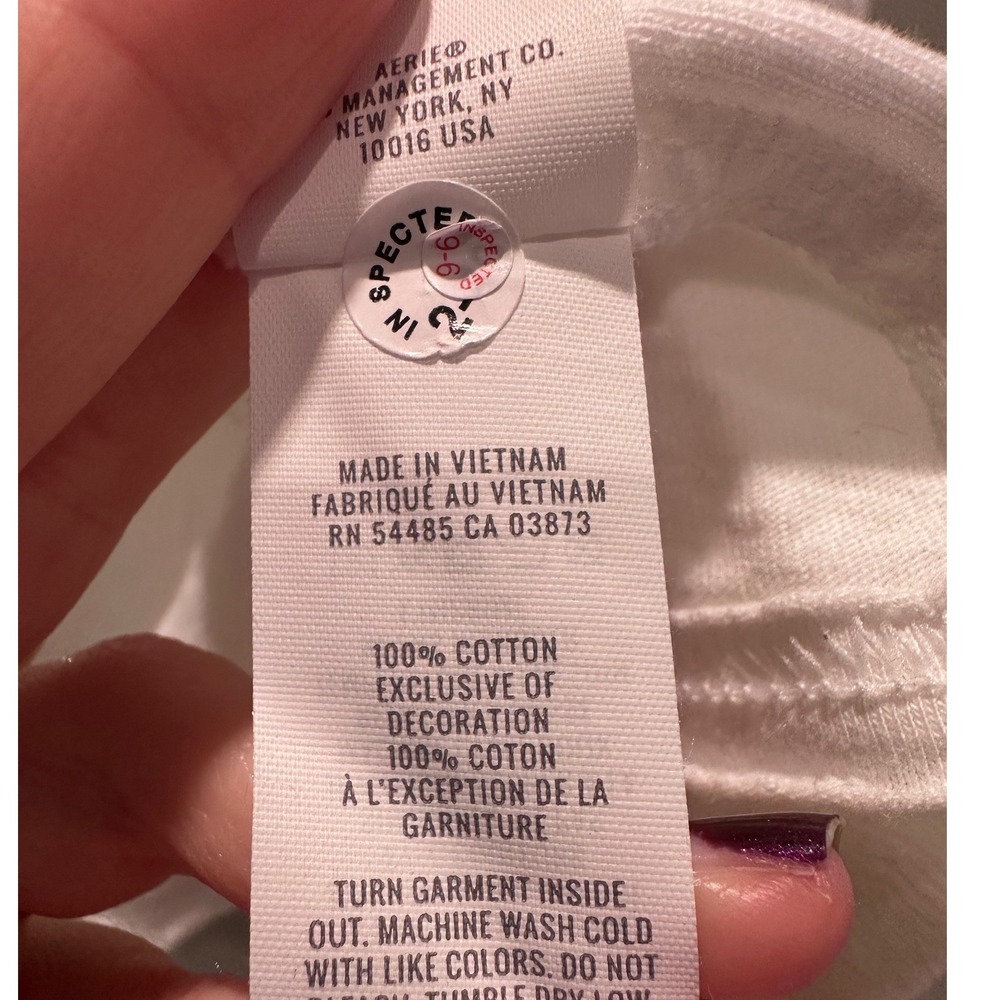 Aerie White Long Sleeve Silly Goose on the Loose T-Shirt Size Small - Picture 5 of 7